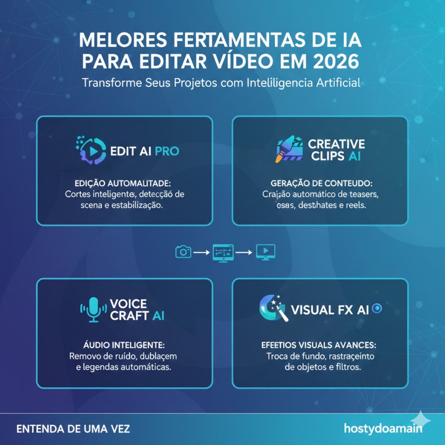 Melhores ferramentas de IA para editar vídeo em 2026 (Guia completo)