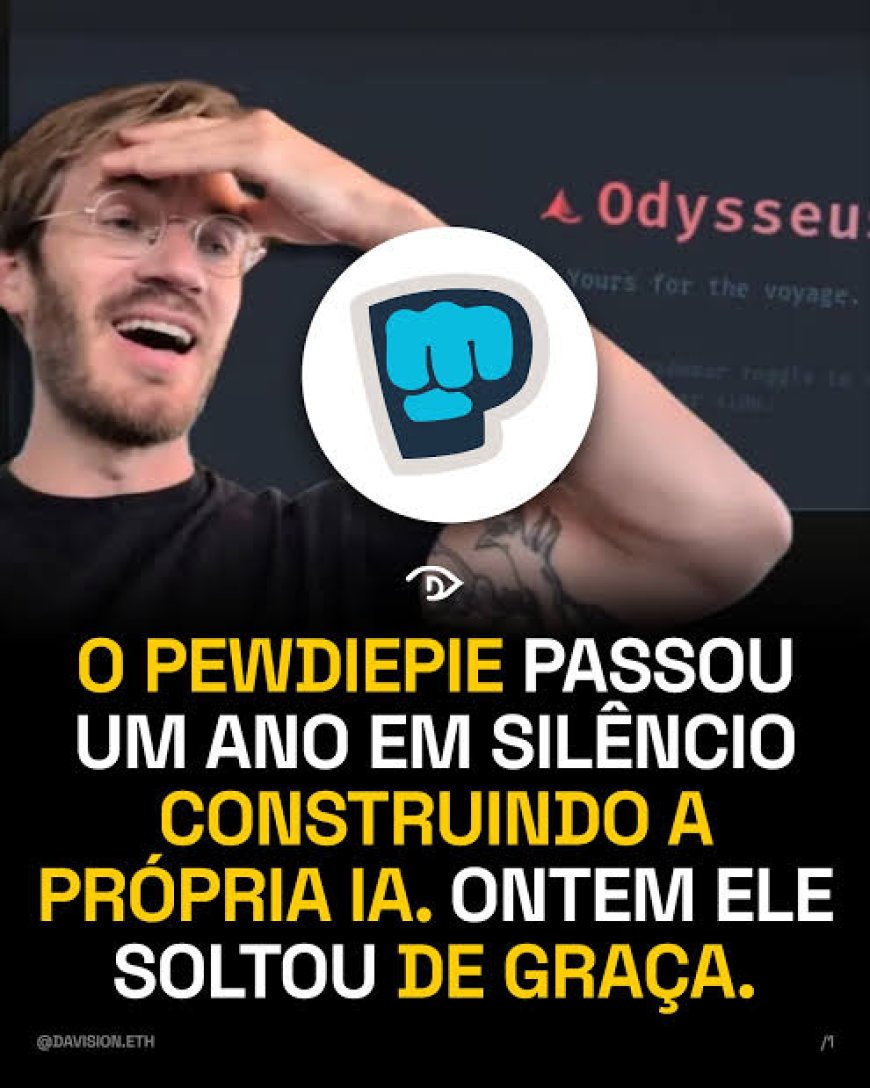 PewDiePie, YouTuber com mais de 110 milhões de inscritos, lança plataforma de IA open-source como alternativa ao ChatGPT e Claude